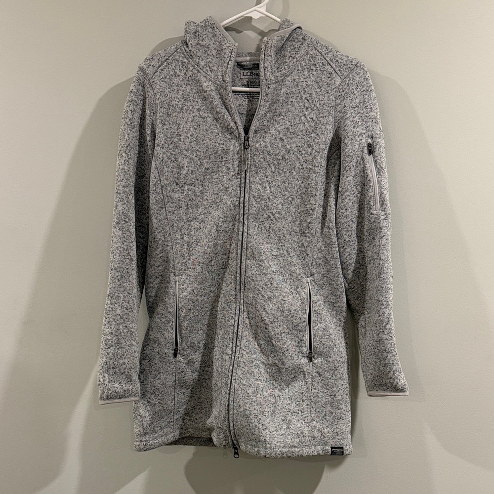 L.L.Bean Women’s Hooded Sweater Fleece Jacket, Size Small